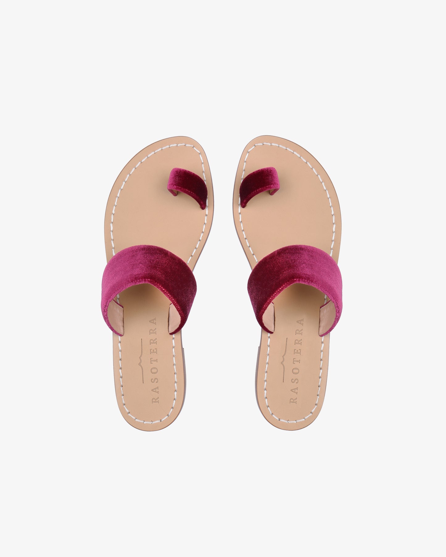 Velvet Capri Sandal - Burgundy