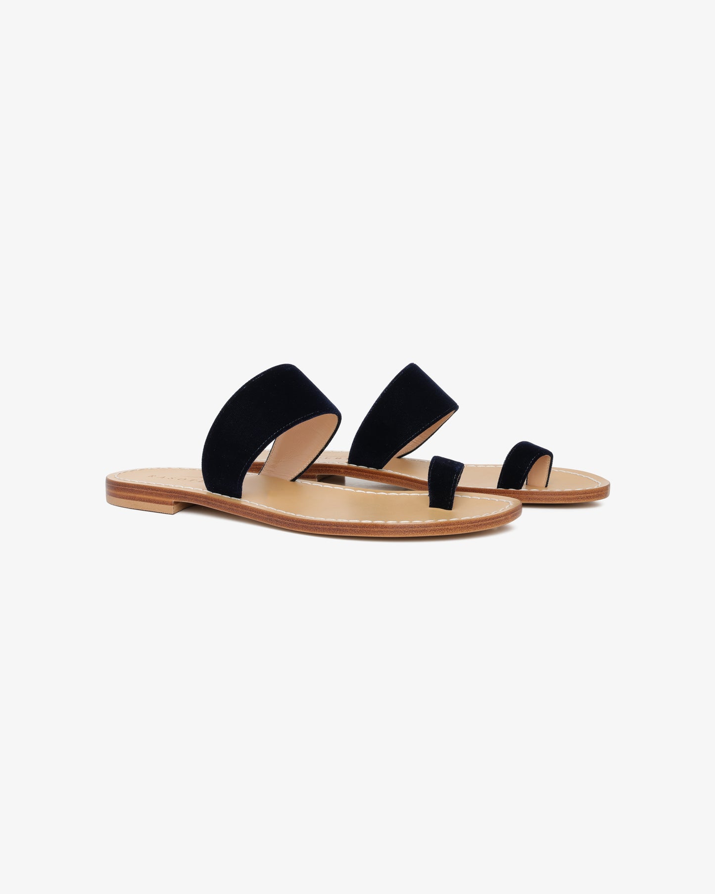Velvet Capri Sandal - Navy