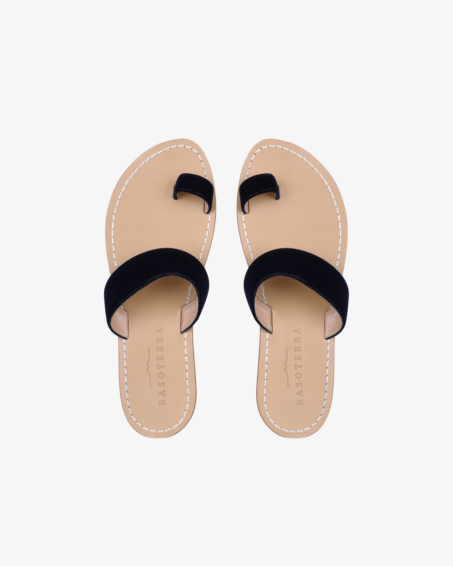 Velvet Capri Sandal - Navy