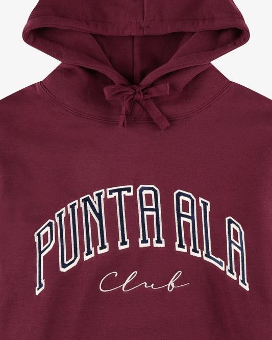 Felpa con cappuccio - Bordeaux/Blu Navy