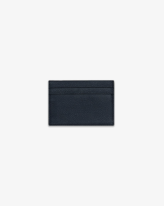 Logo Leather card holder - Navy