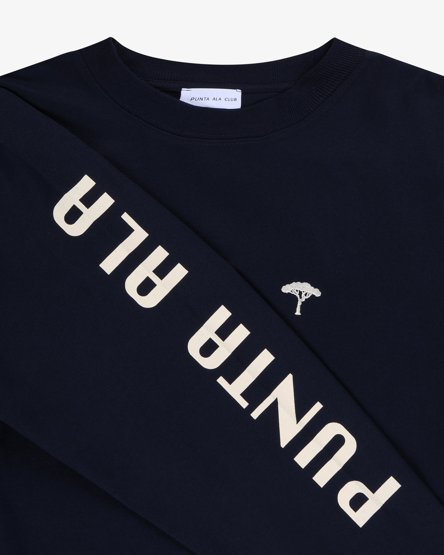 T-Shirt Maniche Lunghe "Isola dello Sparviero" - blu/bianco