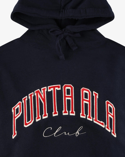 Felpa con cappuccio - Blu Navy/Rosso