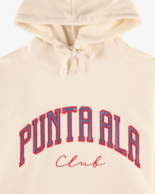 Felpa con cappuccio - Panna/Rosso