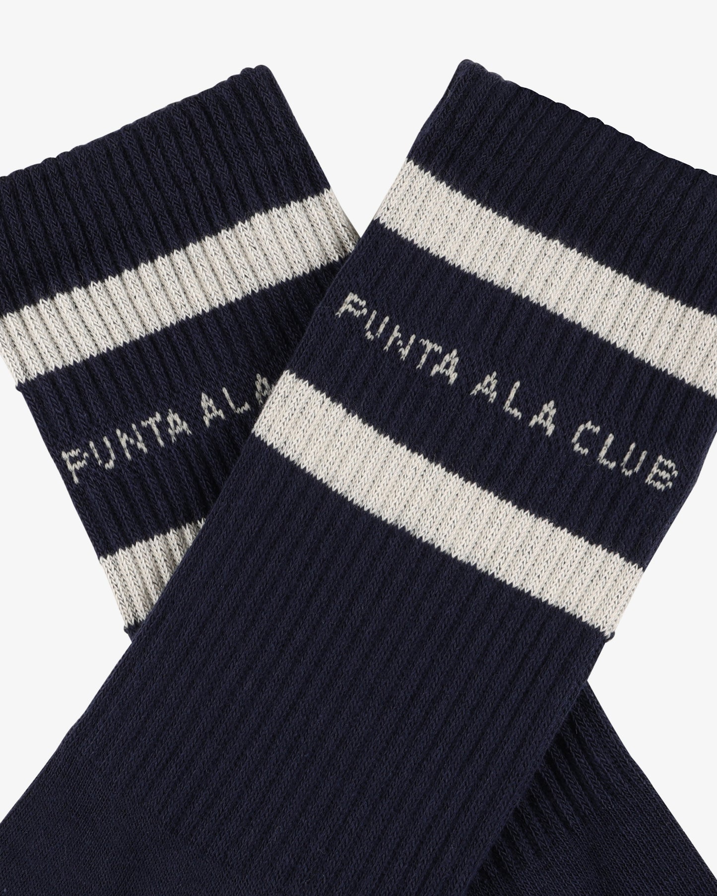 Calzini con logo jacquard - blu/panna
