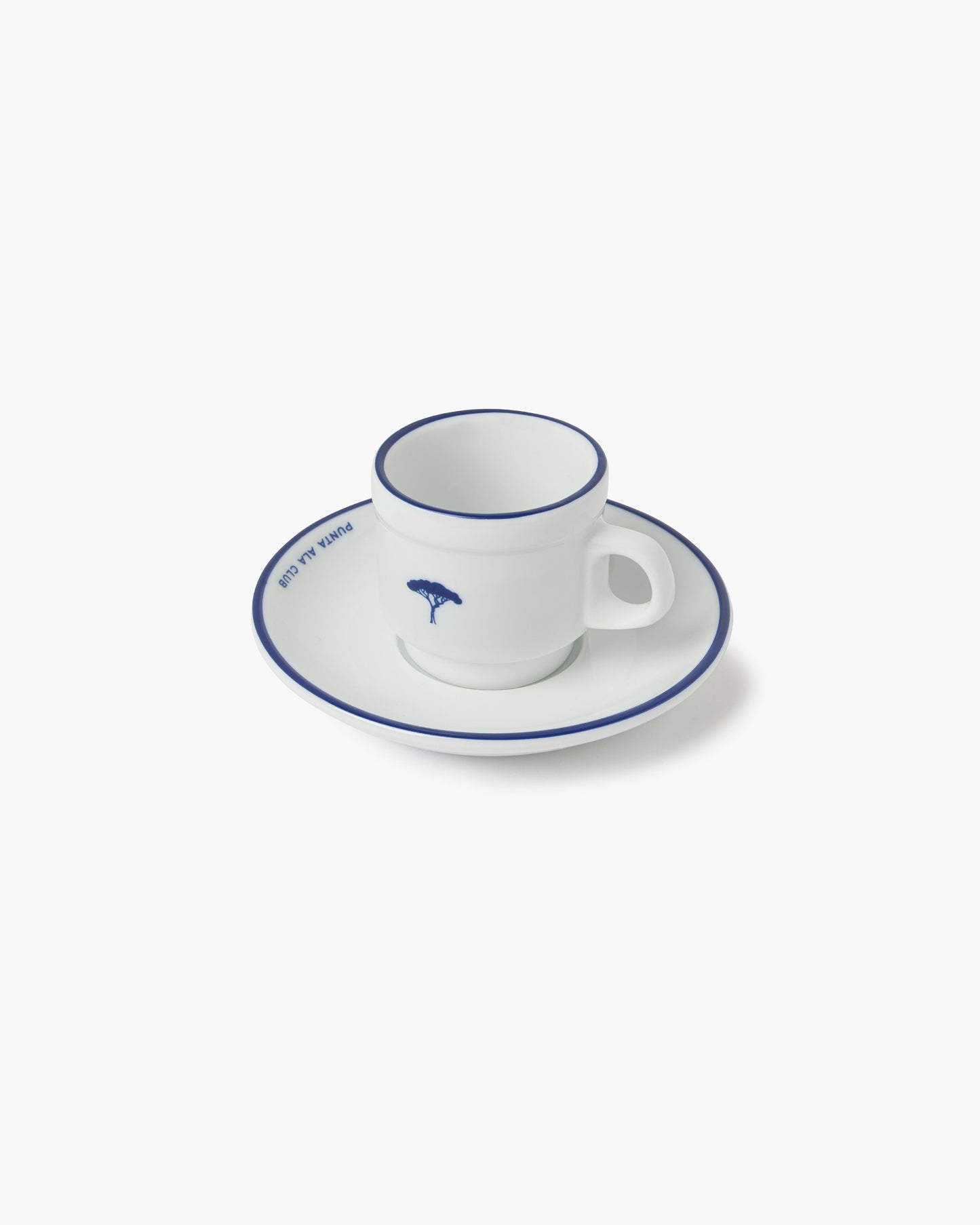 Set tazzina da caffè con piattino - Bianco/Blu