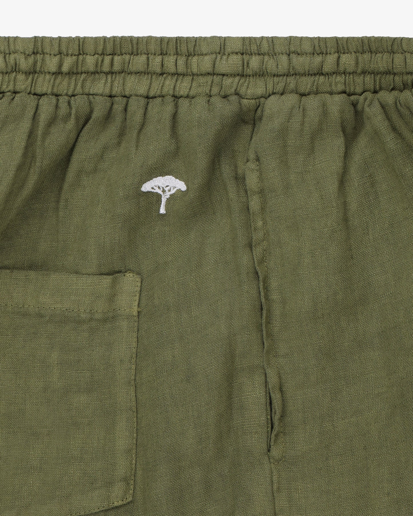 Pantalone lungo lino pinetto - Verde Oliva