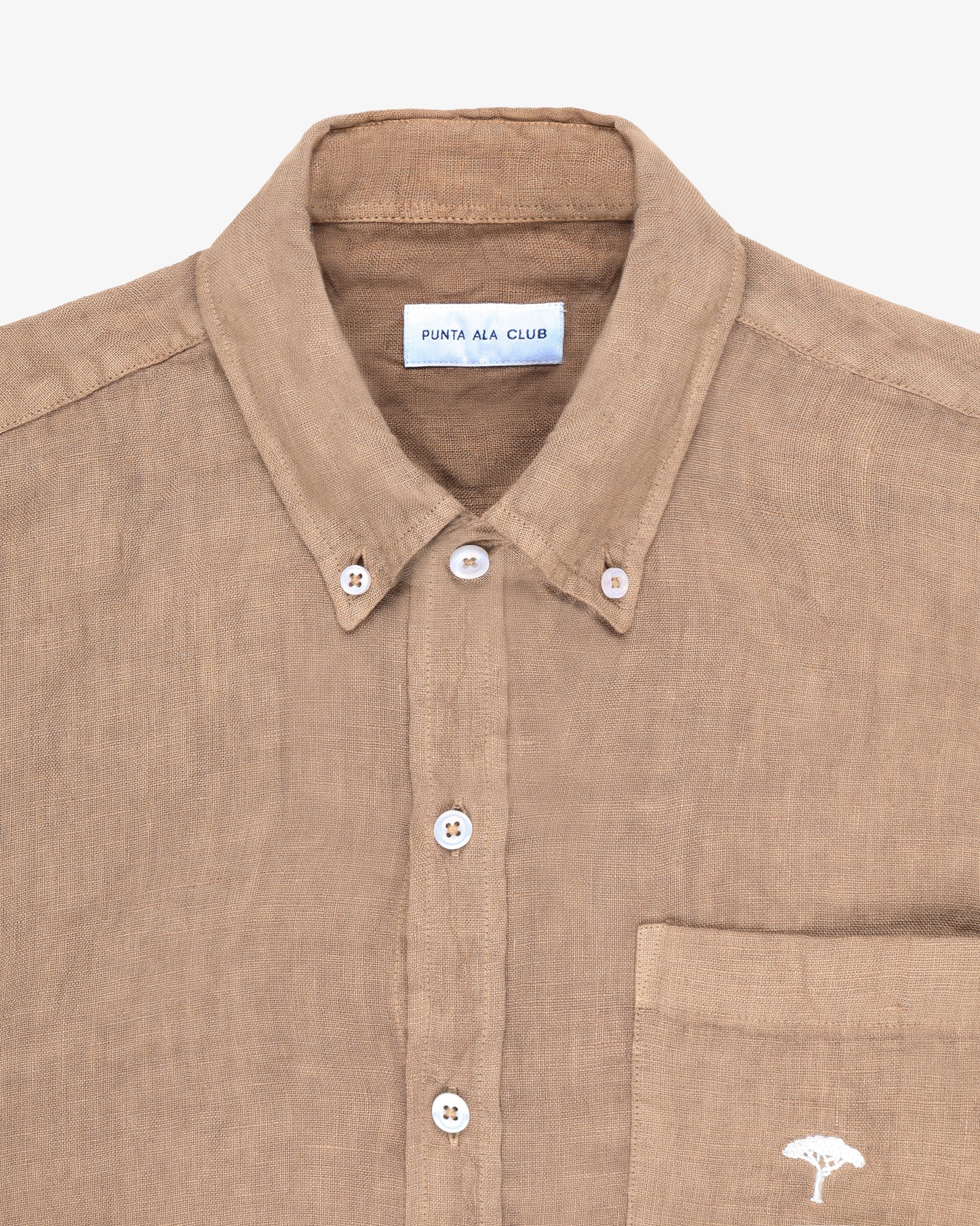 Camicia lino pinetto - Cammello