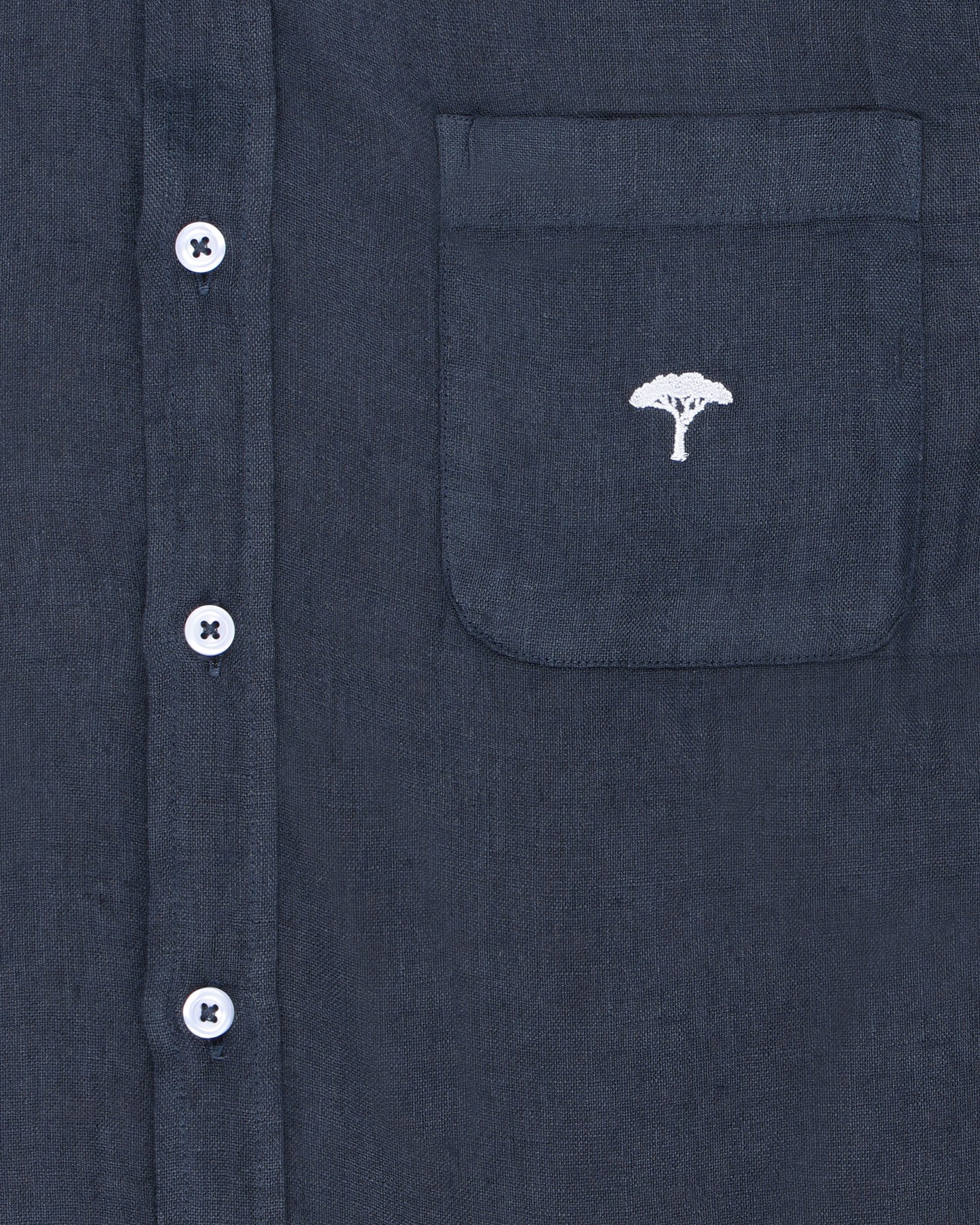 Camicia lino pinetto- Blu Navy
