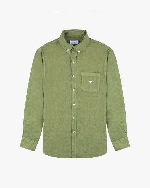 Camicia lino pinetto - Verde Oliva