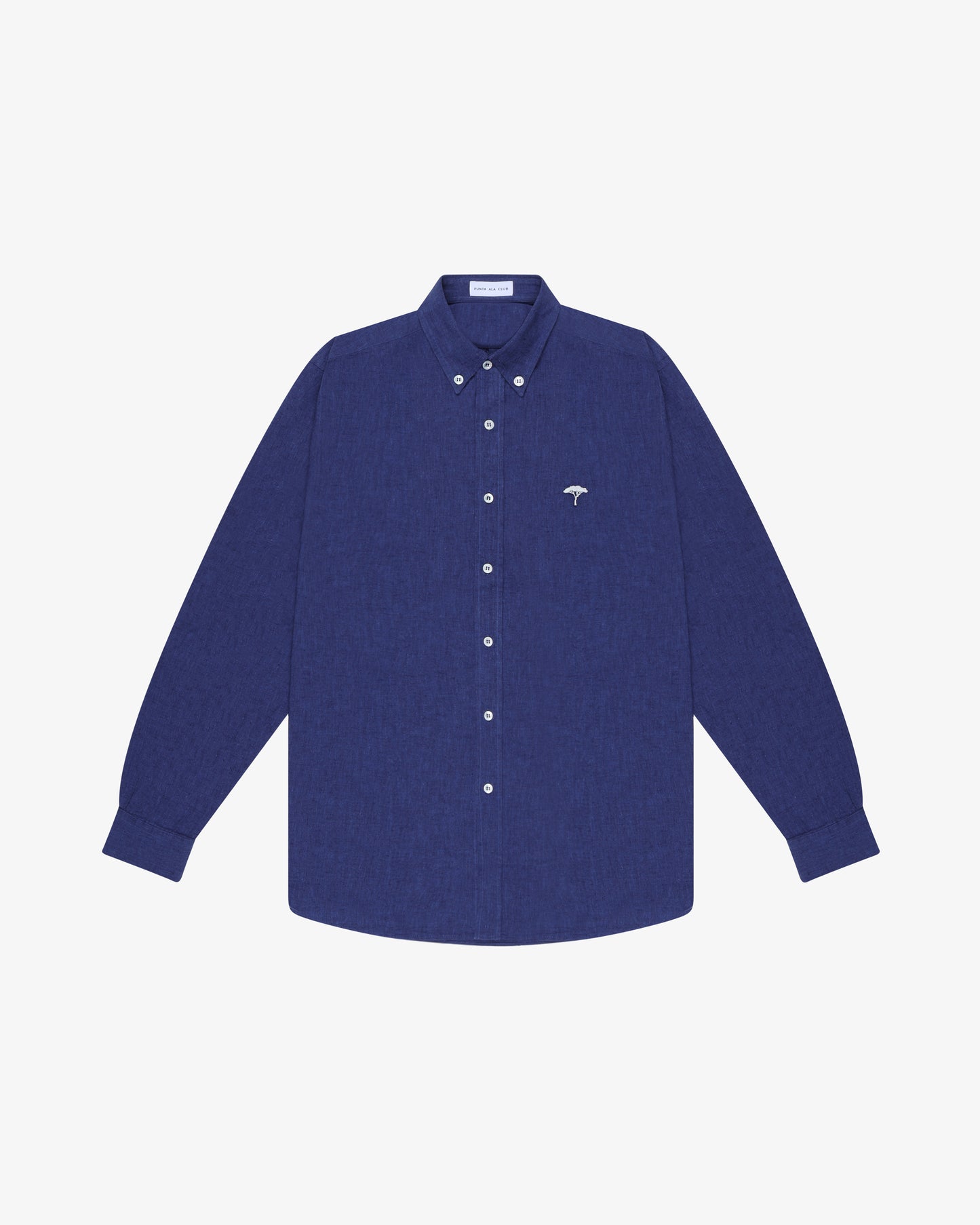 Long-Sleeve Linen Shirt - Ocean Blue