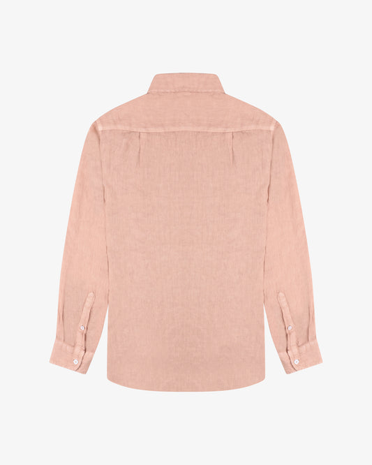 Camicia lino pinetto - Terracotta