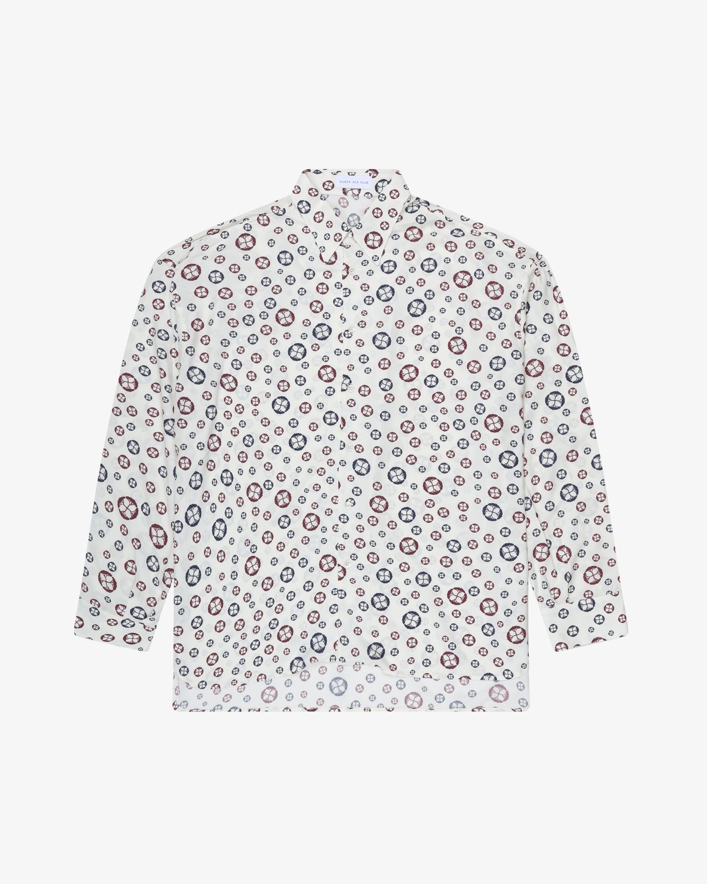 Patterned Leisure Shirt - White