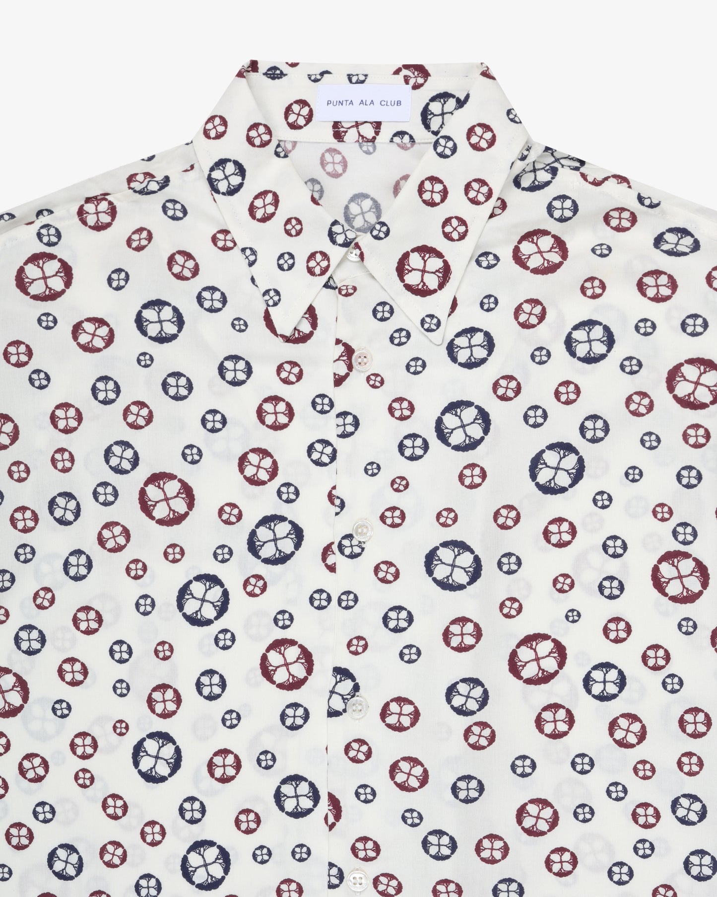 Patterned Leisure Shirt - White