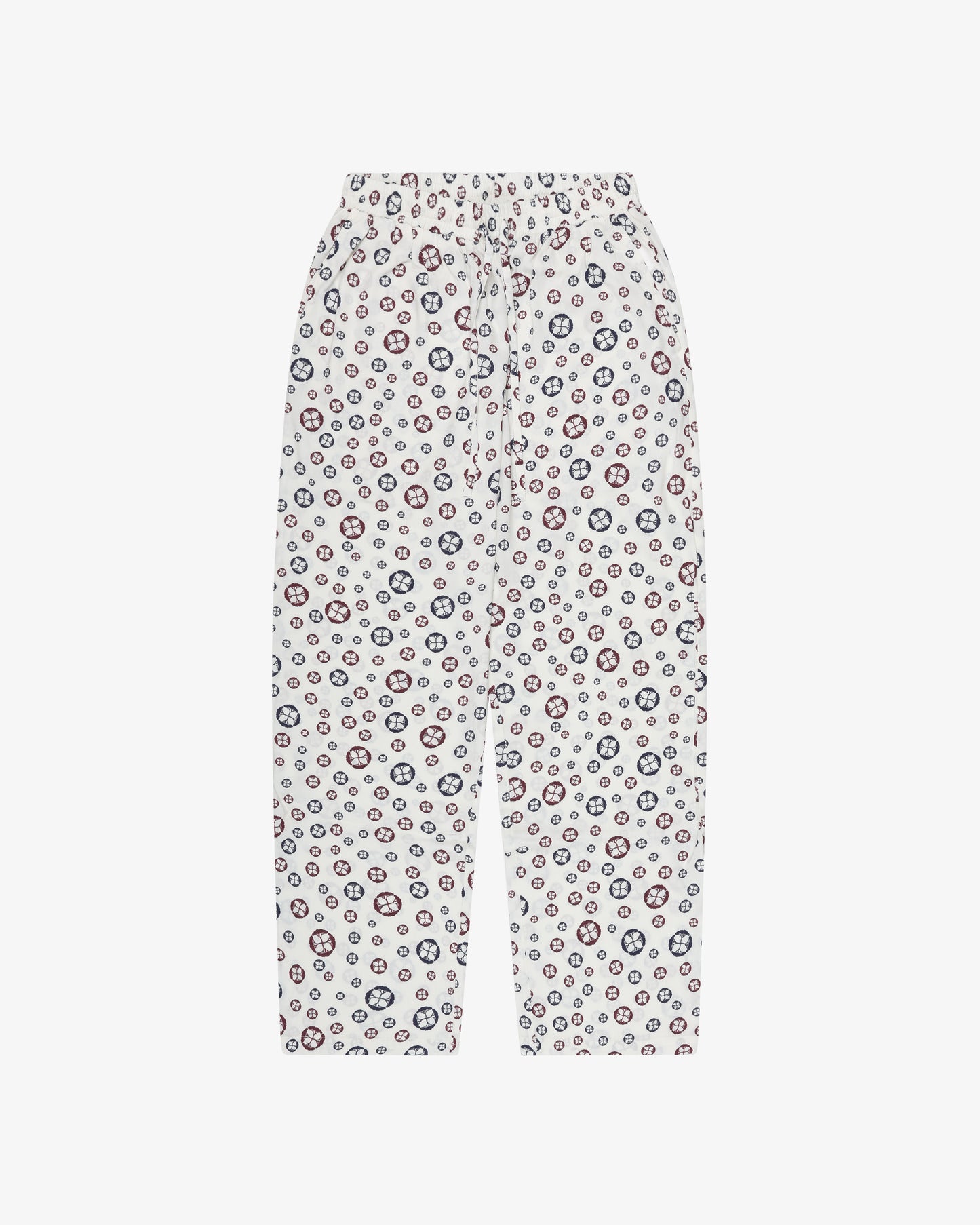 Patterned Leisure Long Pant - White