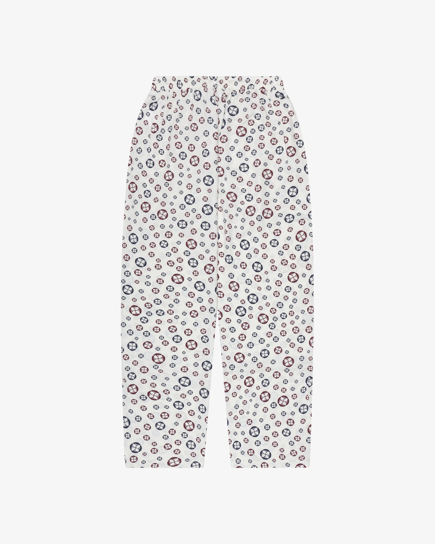 Patterned Leisure Long Pant - White