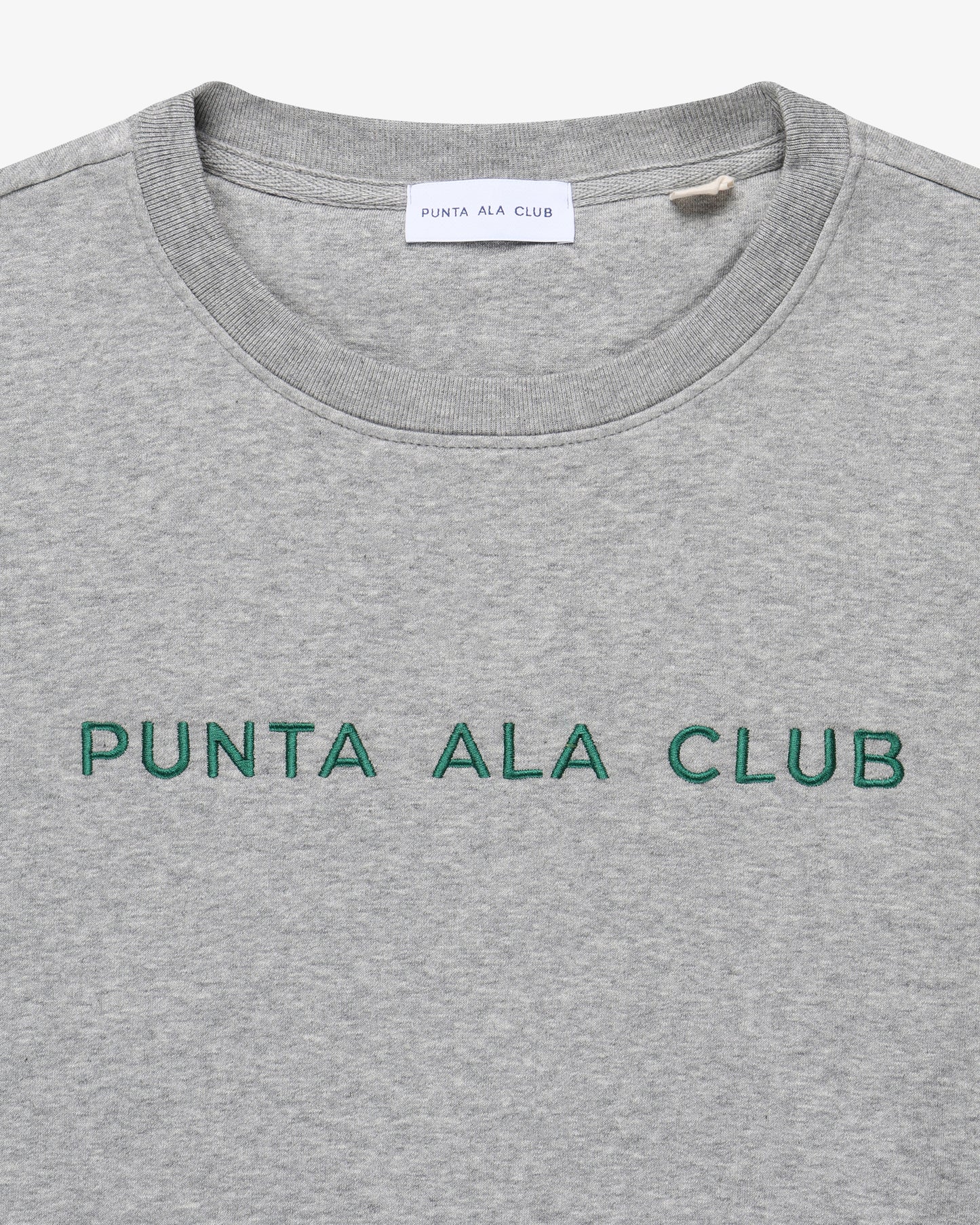 Felpa girocollo logo - grigio/verde