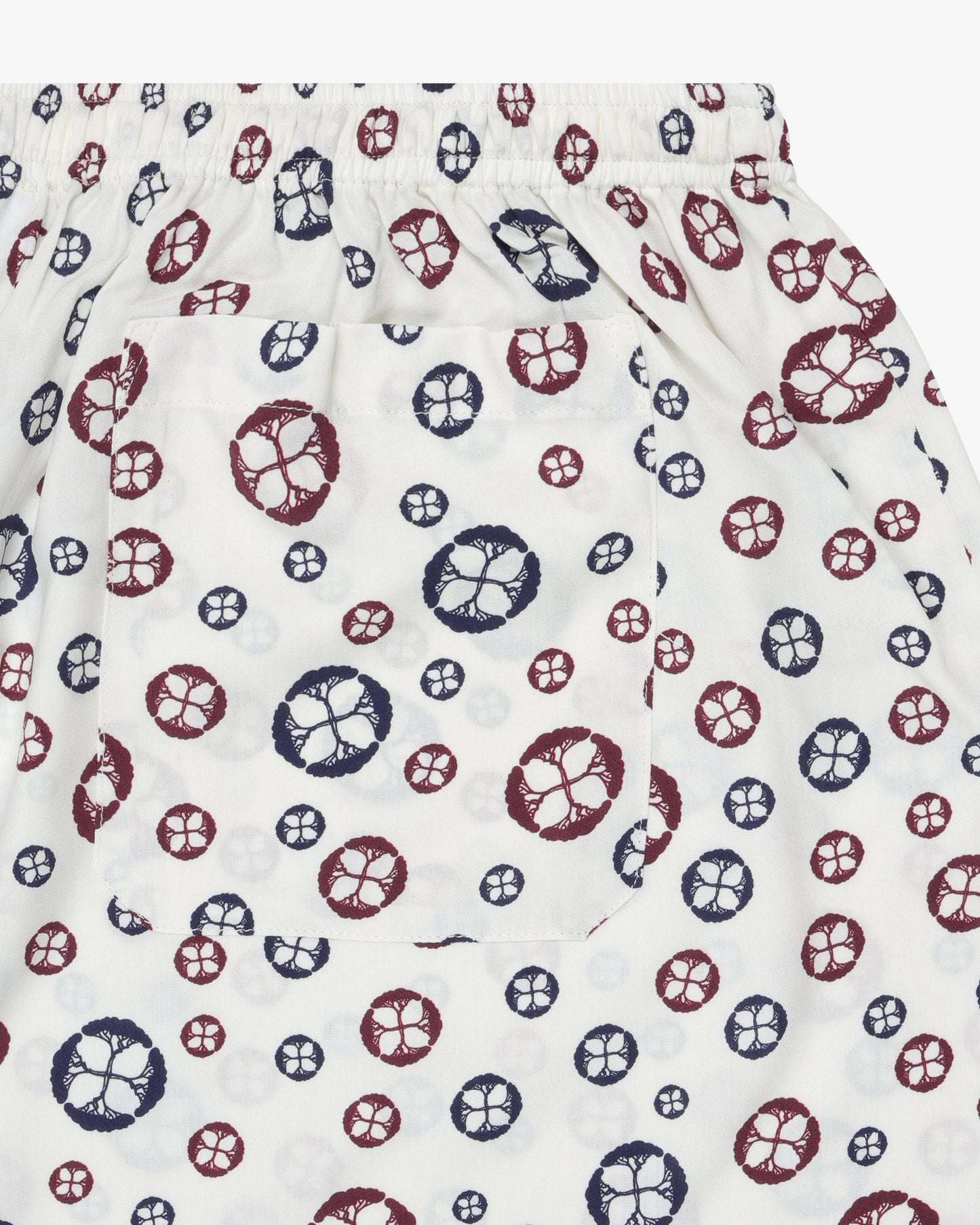 Patterned Leisure Short Pant - White