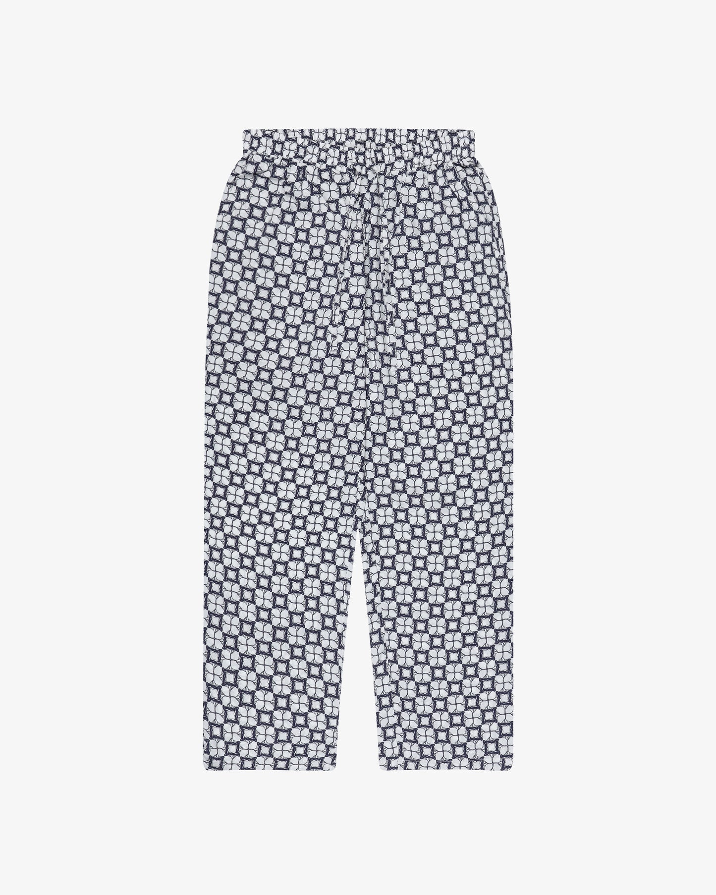 Patterned Leisure Long Pant - Navy