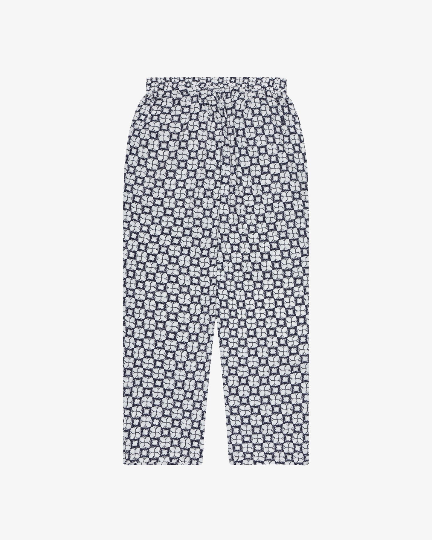 Patterned Leisure Long Pant - Navy