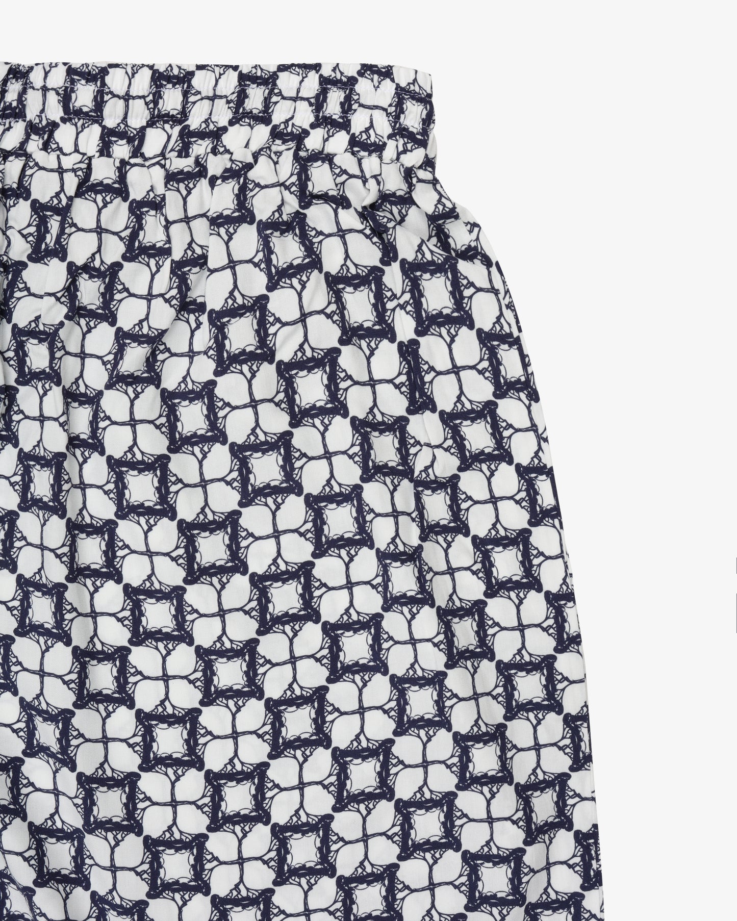 Patterned Leisure Long Pant - Navy