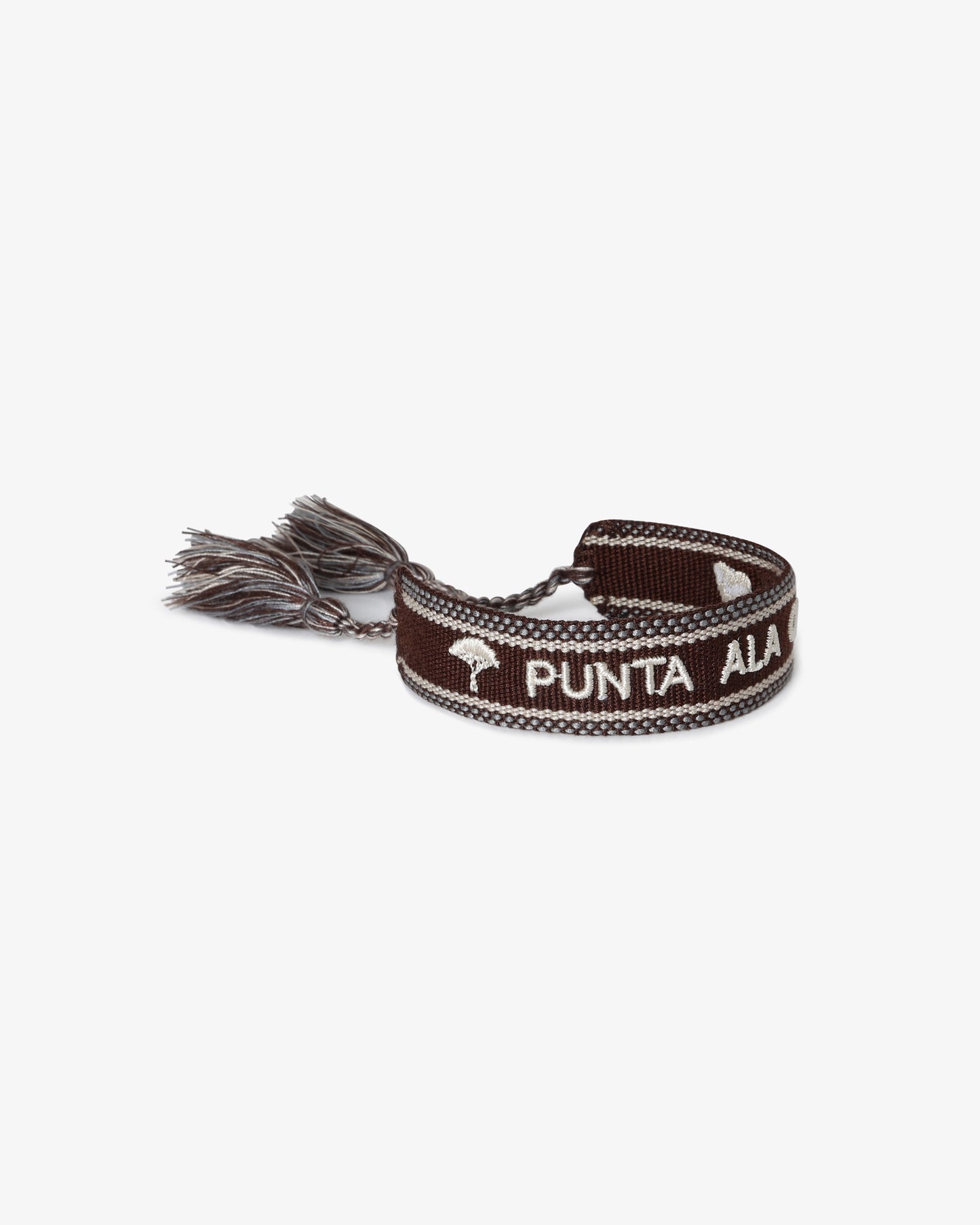 Embroidered Logo Bracelet - Brown