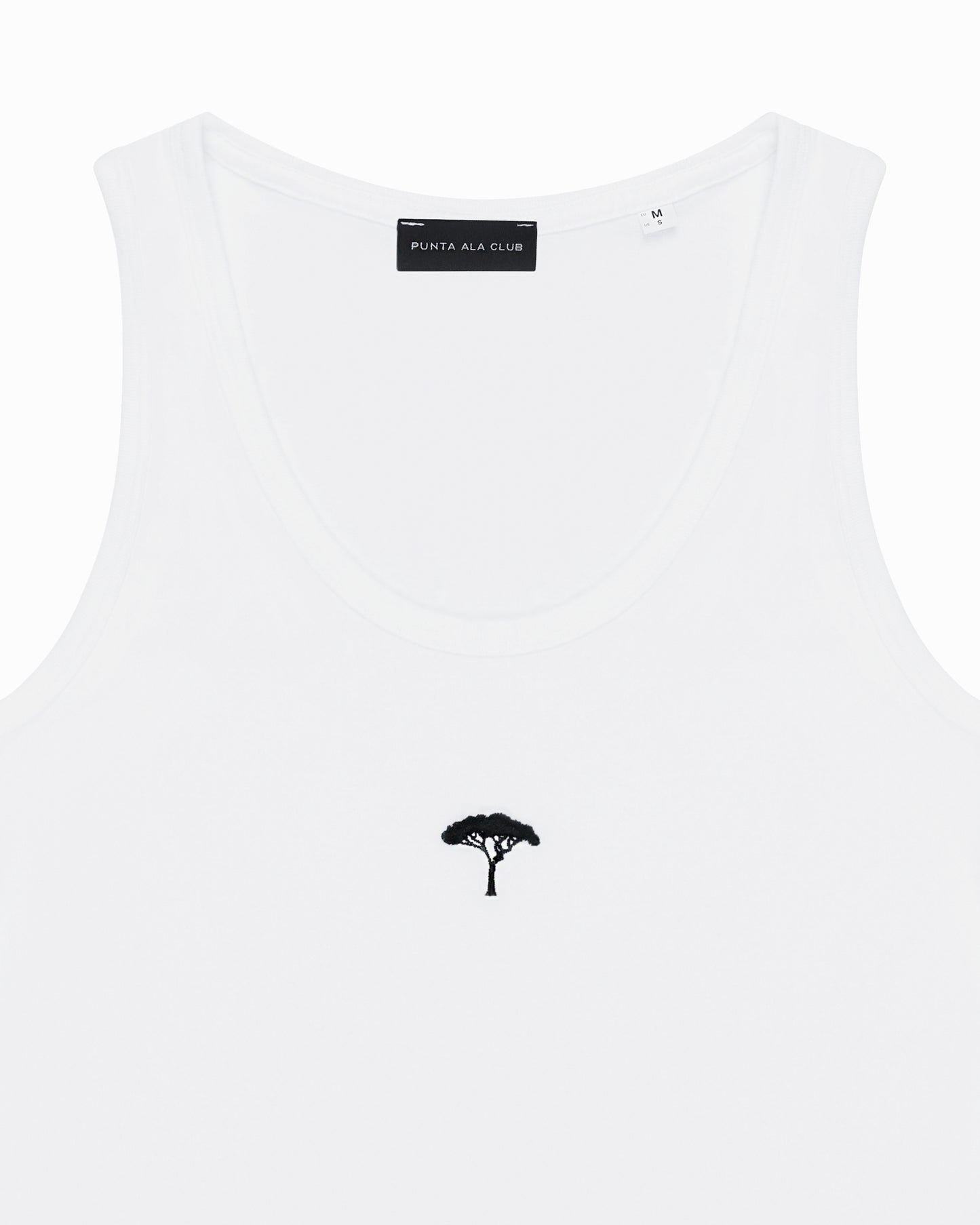 Embroidered Logo Tank Top - White