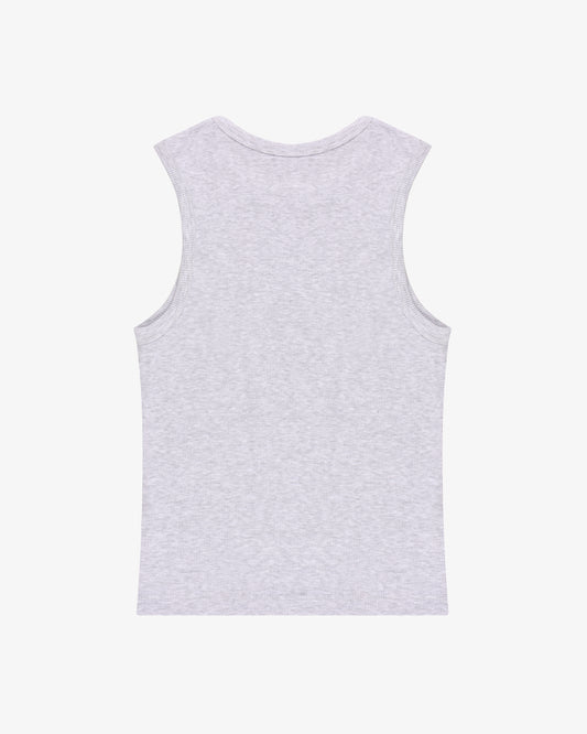 Canottiera a coste "pinetto" - grigio/blu