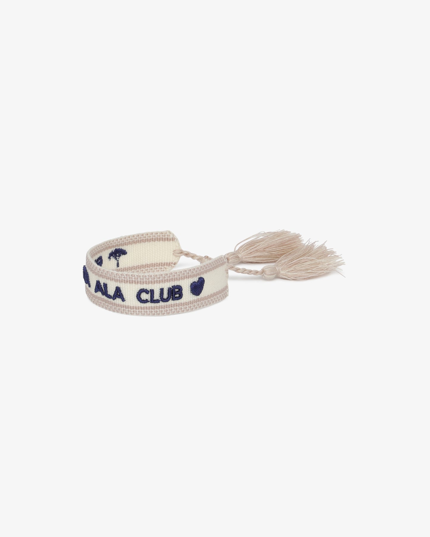 Embroidered Logo Bracelet - Cream