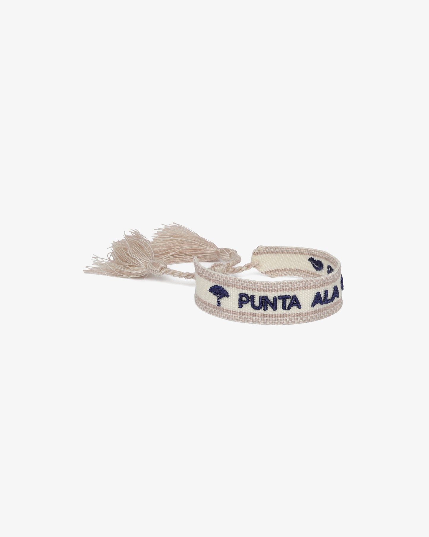 Embroidered Logo Bracelet - Cream