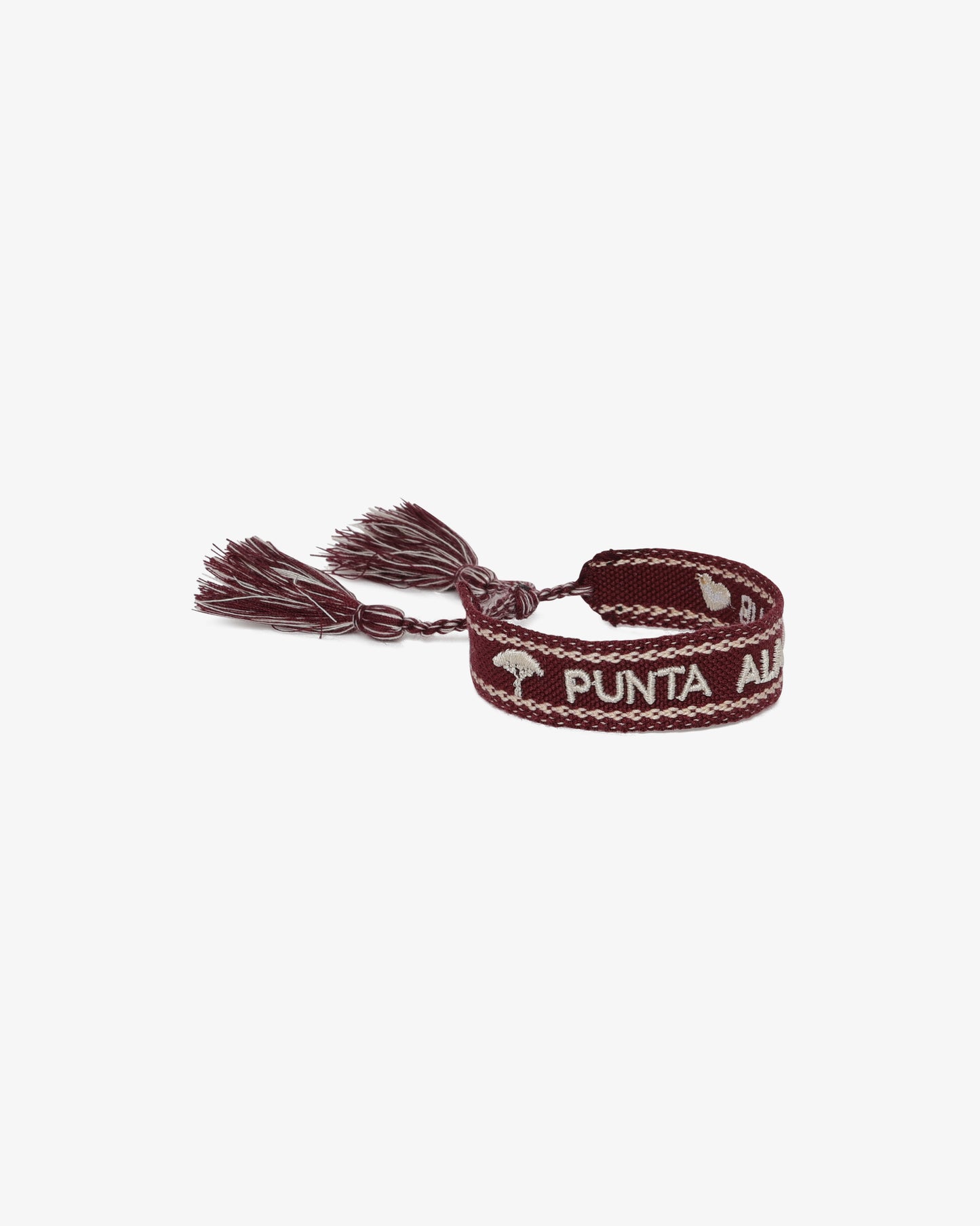 Embroidered Logo Bracelet - Burgundy