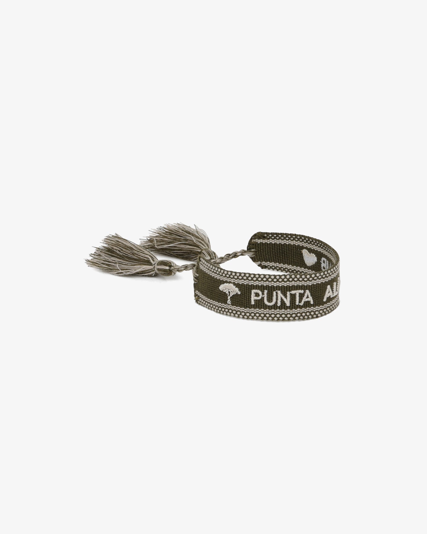 Embroidered Logo Bracelet - Olive Green