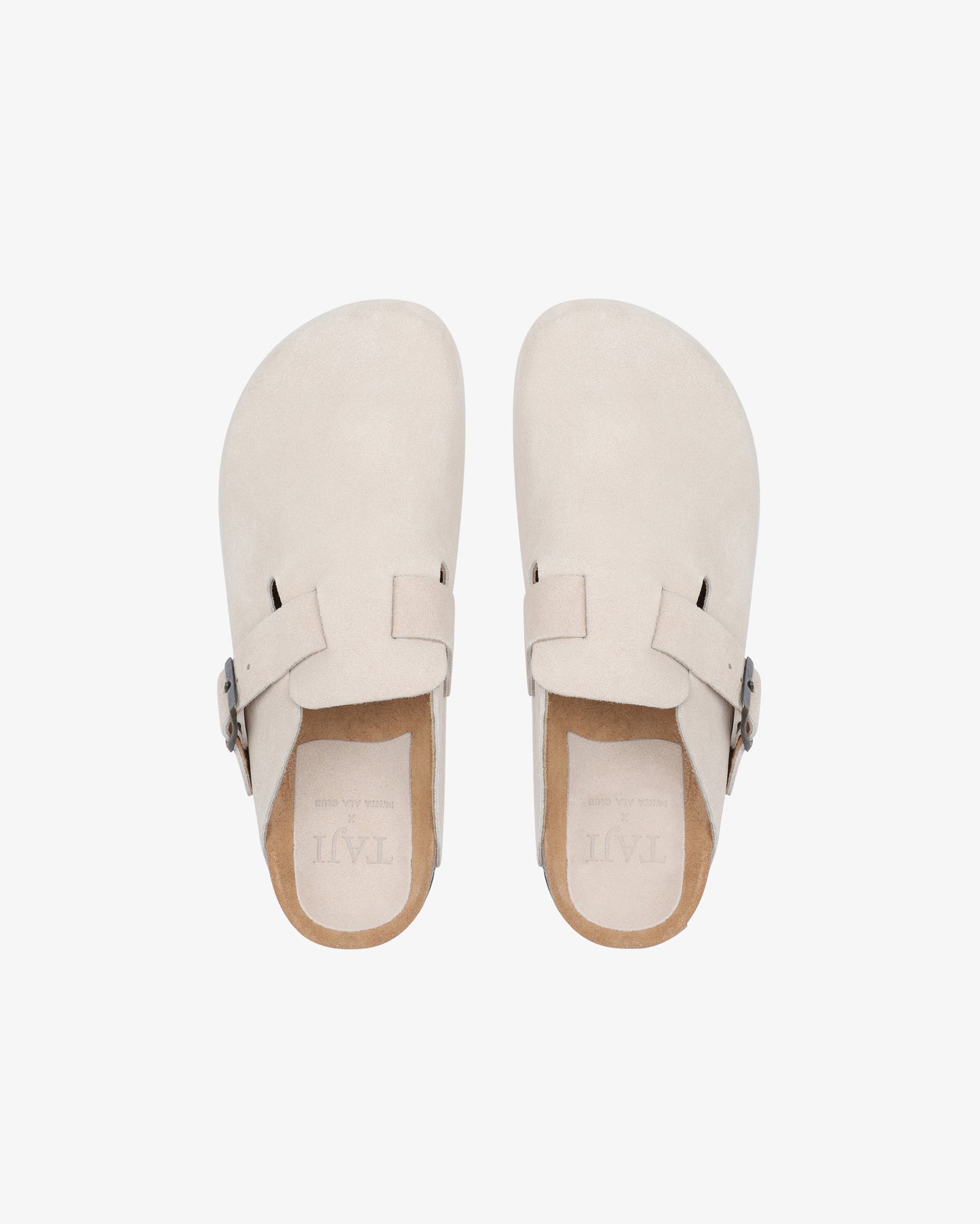 Suede Leather Sabot - Milk