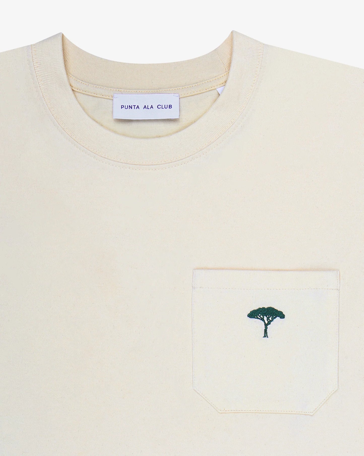 Pocket t-shirt maniche lunghe Panna