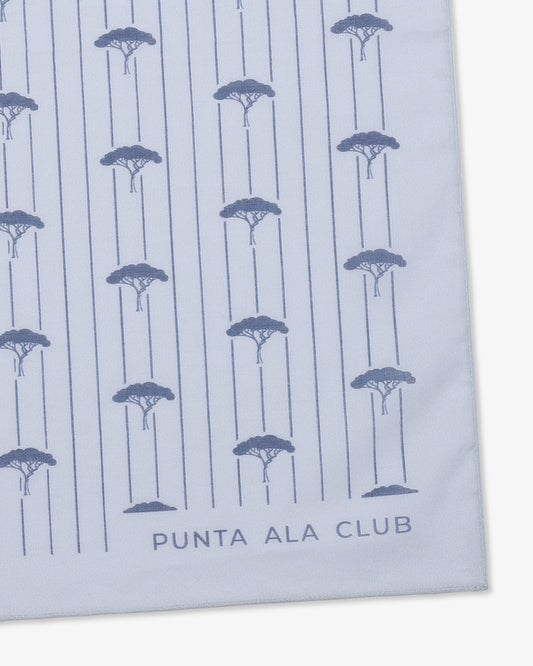Foulard con pinetti - celeste