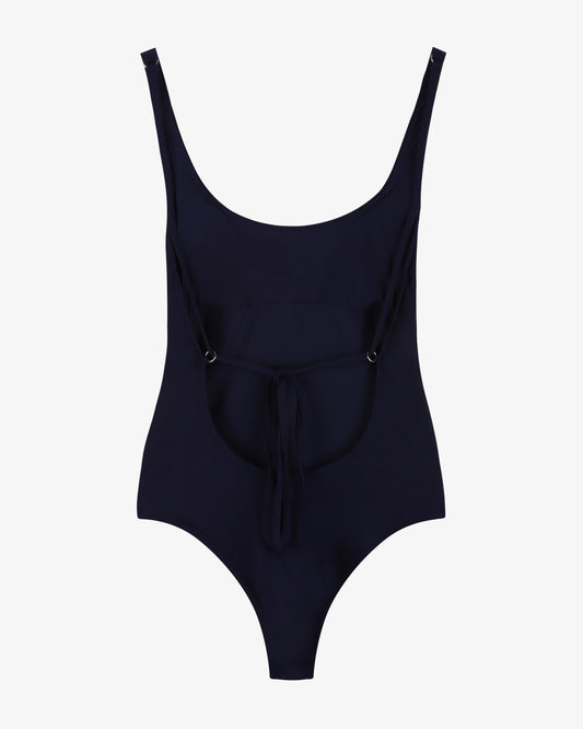 Costume intero tinta unita "Ginevra" - blu navy