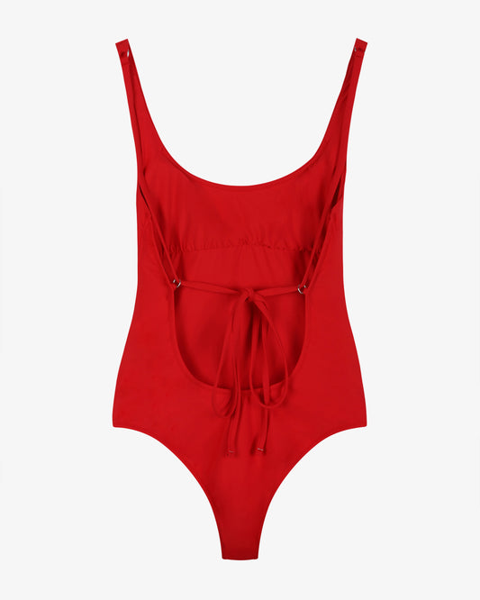 Costume intero tinta unita "Ginevra" - rosso