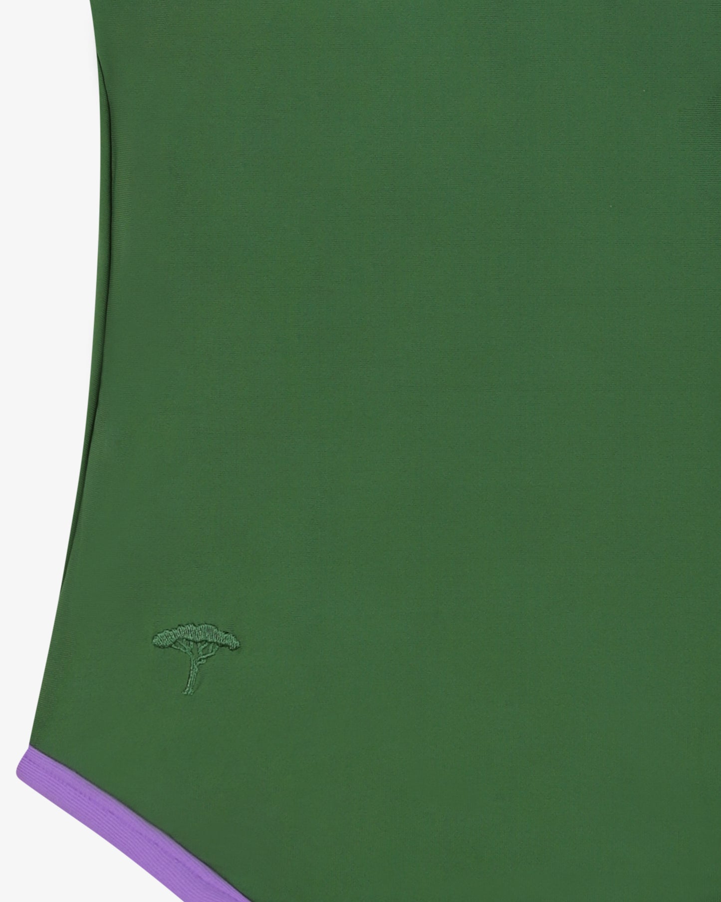 Costume intero tinta unita "Olivia" - verde/ciclamino