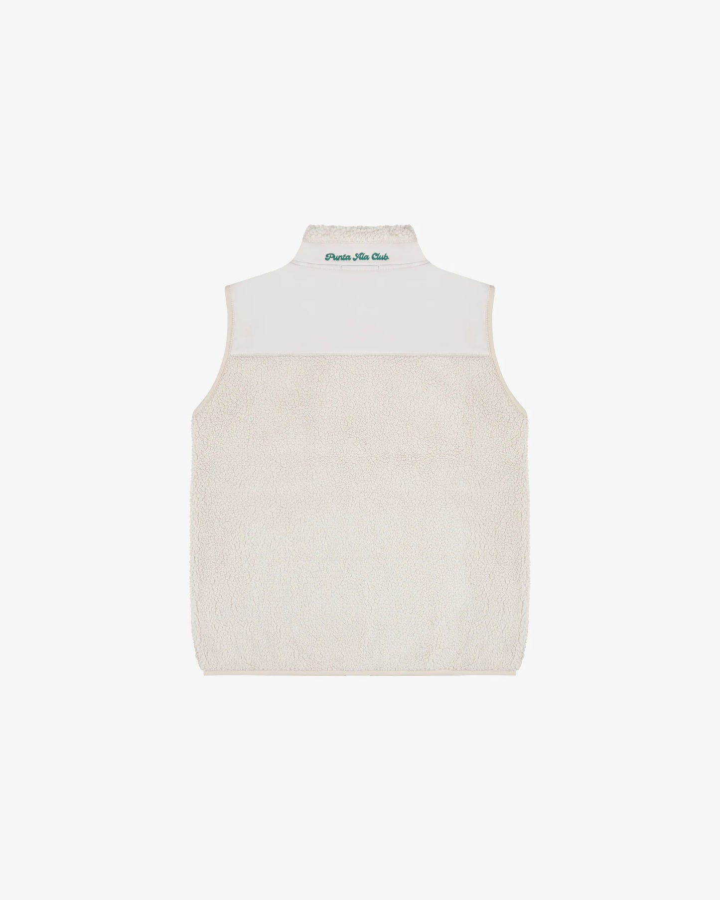 Retro pile gilet pinetto - crema/verde