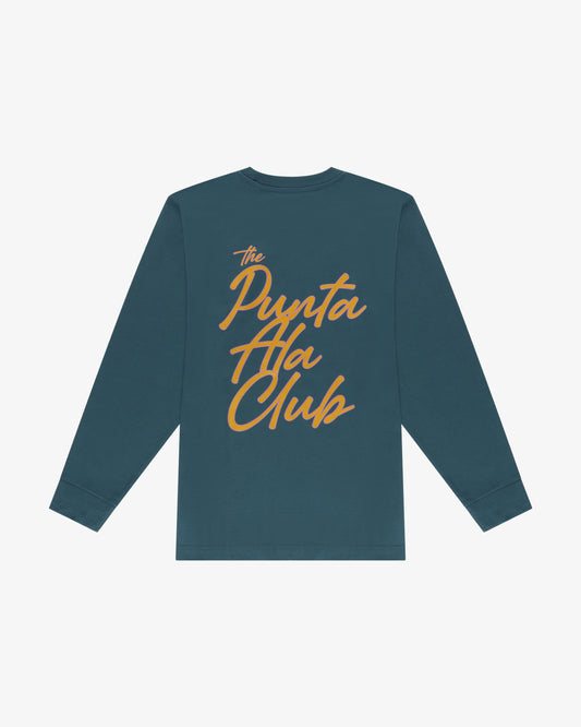 t shirt maniche lunghe "Rainbow" - petrolio/senape