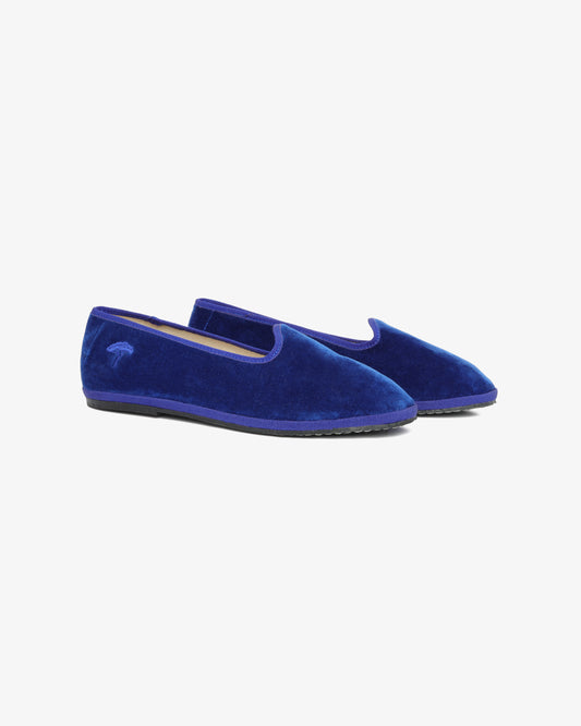 Velvet Slippers - Ocean Blue