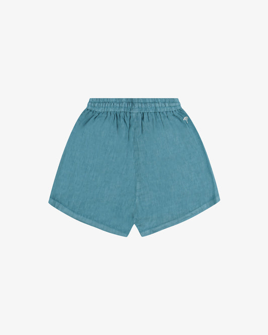 Short lino pinetto - Azzurro Polvere
