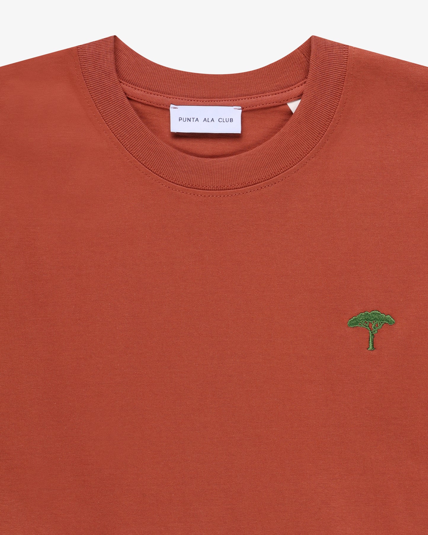 t shirt maniche lunghe "Rainbow" - terracotta/verde