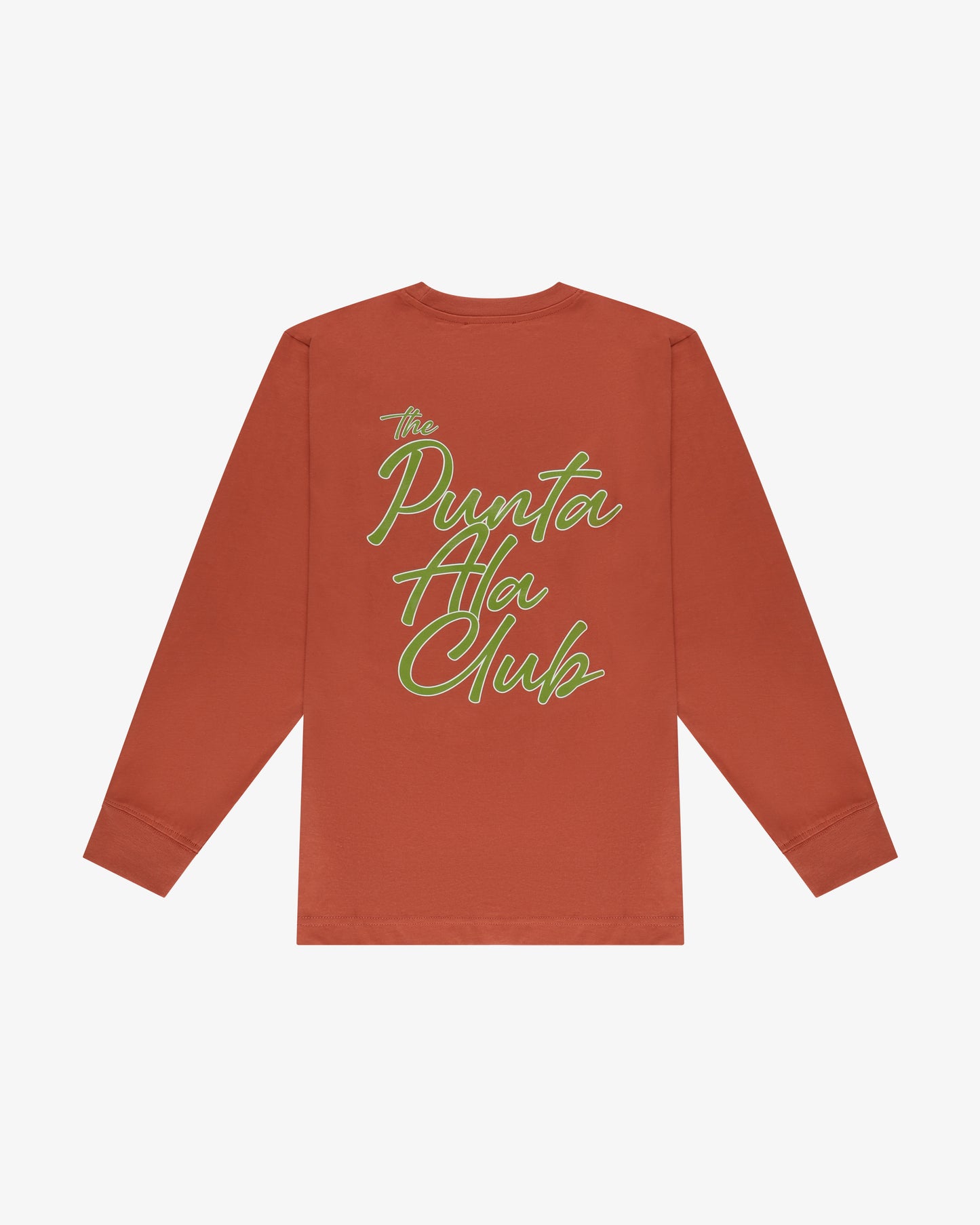 t shirt maniche lunghe "Rainbow" - terracotta/verde