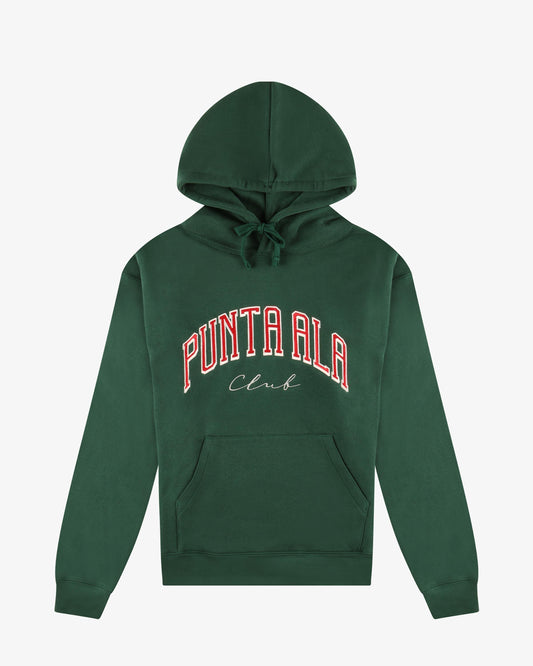 Felpa con cappuccio - Verde/Rosso