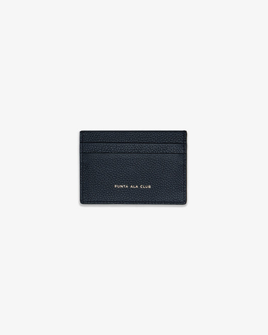 Logo Leather card holder - Navy