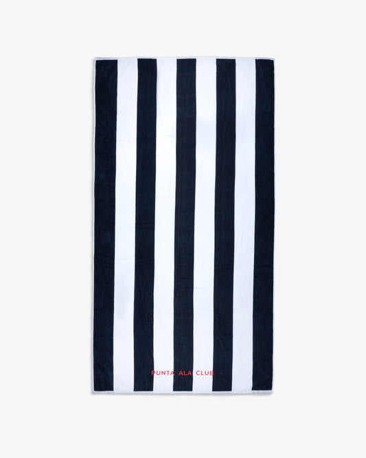 Telo mare a righe - Blu Navy/Bianco