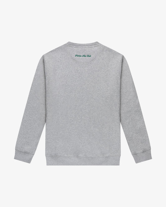 ⁠felpa girocollo pinetto - grigio/verde