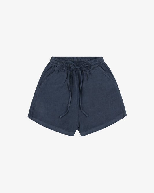 Short lino pinetto - Blu Navy