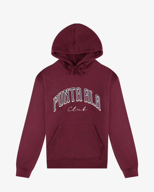 Felpa con cappuccio - Bordeaux/Blu Navy